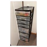 Contico Storage Shelf with contents, wires,