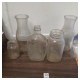 Lot of 6 vintage jars Bicentennial etc