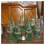 Vintage Coke bottle lot of 10 Danville VA,