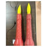 Vintage noel candle blowmolds 17.5 in