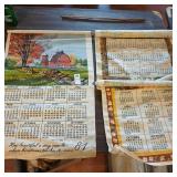 Vintage 1981,83,84 cloth calendar lot of 3