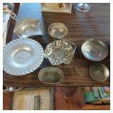 Vintage Silver plate, hammered aluminum and