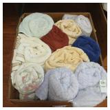 Box lot of 10 bath towels