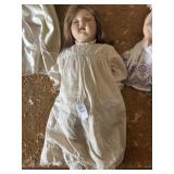 Vintage Porcelain & Cloth Body Doll Sleepy