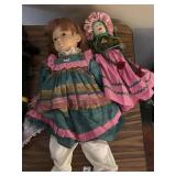Jesmar collector doll and handmade folk art doll