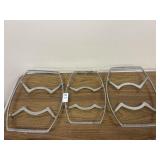 3 Corning Ware metal casserole trivets