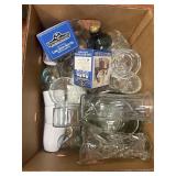 Box of assorted glassware and mugs