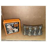 Vintage metal 4-barrel coin change dispenser &