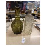 2 vintage glass decanters