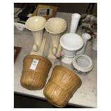 Lot of vintage vases and planters