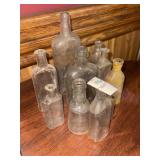 Lot of assorted glass bottles