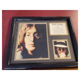 John Lennon framed commemorative photo print &