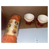 Vintage solo cozy cups & 2 plastic holders