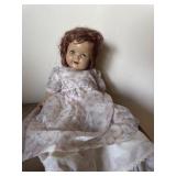 Vintage composition M.Char.Doll with cryer