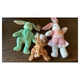 Ty Beanie Babies and Decorative Bunny Figure
