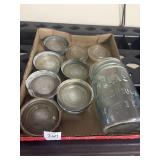 Vintage Mason Jar lid and jar lot