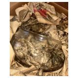 Punch bowl lot with cups and ladle