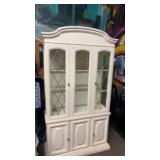 White Wooden China Cabinet