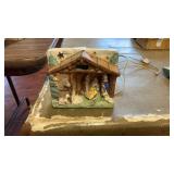 Vintage Lighted Ceramic Nativity Scene