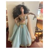 Porcelain Fashion Doll, signed