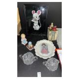 Lot of Assorted Tabletop Decor and Mouse Art
