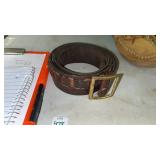 Vintage Leather Belt with .22shell holders