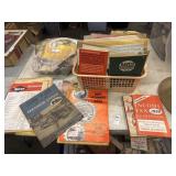 Lot of vintage magazines, sales flyers, books