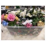 Tote of faux florals