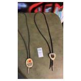 2 vintage bolo ties