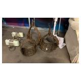 3 vintage plant hangers