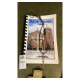Vintage Parish Recipe Book, Cross Necklace, and