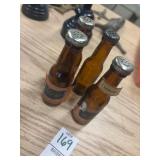 Small black label beer bottles lot of 4