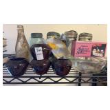 Vintage Glass Canister Jars and Salt Shakers