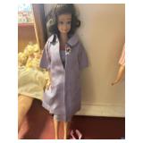 Vintage 1960s Mattel Midge doll with brown hair,