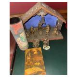 Lot of religious Christmas decor