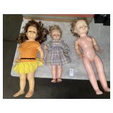 3 vintage dolls