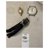 ESQ watch and Timex and Lady Elgin watch faces