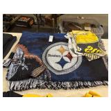 Steelers woven blanket or tapestry and