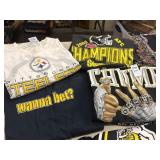 4 steelers tshirts size XL