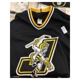 VIntage Johnstown Chiefs black hockey jersey size