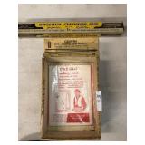 Vintage safety vest, cleaning rod and saw blades