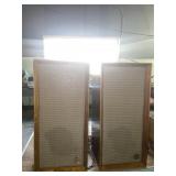 2 vintage large speakers - wooden