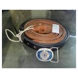 Masonic Square and Compass Belt Buckle & 2 belts