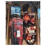 Flat of professional audio cables and others