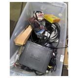 Tote of audio cables and accessories