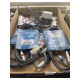 Flat of professional audio cables and others