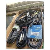 Flat of professional audio cables and others