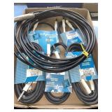 Flat of professional audio cables and others
