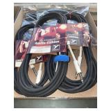 Flat of professional audio cables and others