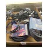 Flat of professional audio cables and others